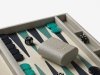 Printworks GAMES Zestaw do Gry Reverra - Backgammon / Szaro - Zielony